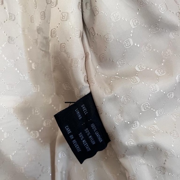 Reaction Kenneth Cole White 100% Leather  Jacket Size Small - Picture 3 of 4